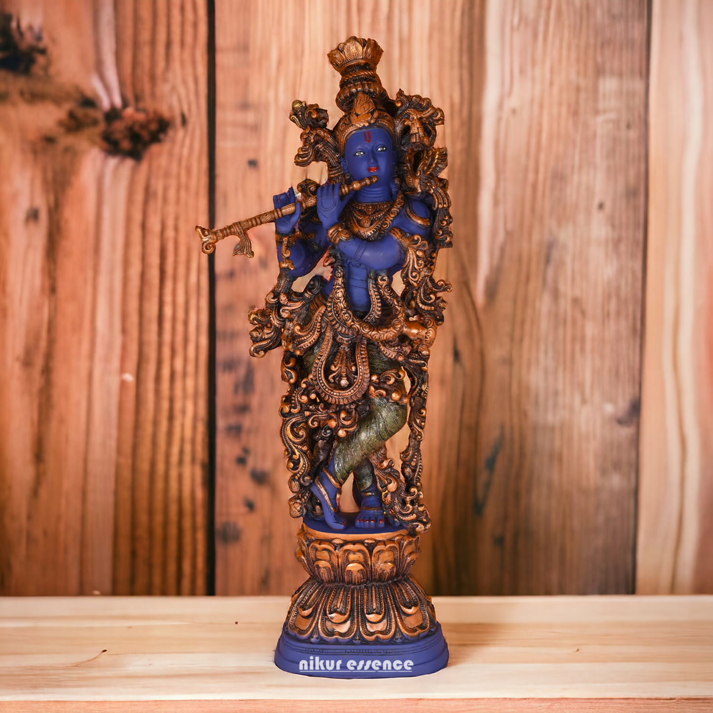 Big Krishna Standing with Playing Flute idol - 30 inches Nikuressence
