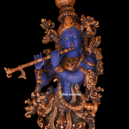 Big Krishna Standing with Playing Flute idol - 30 inches Nikuressence