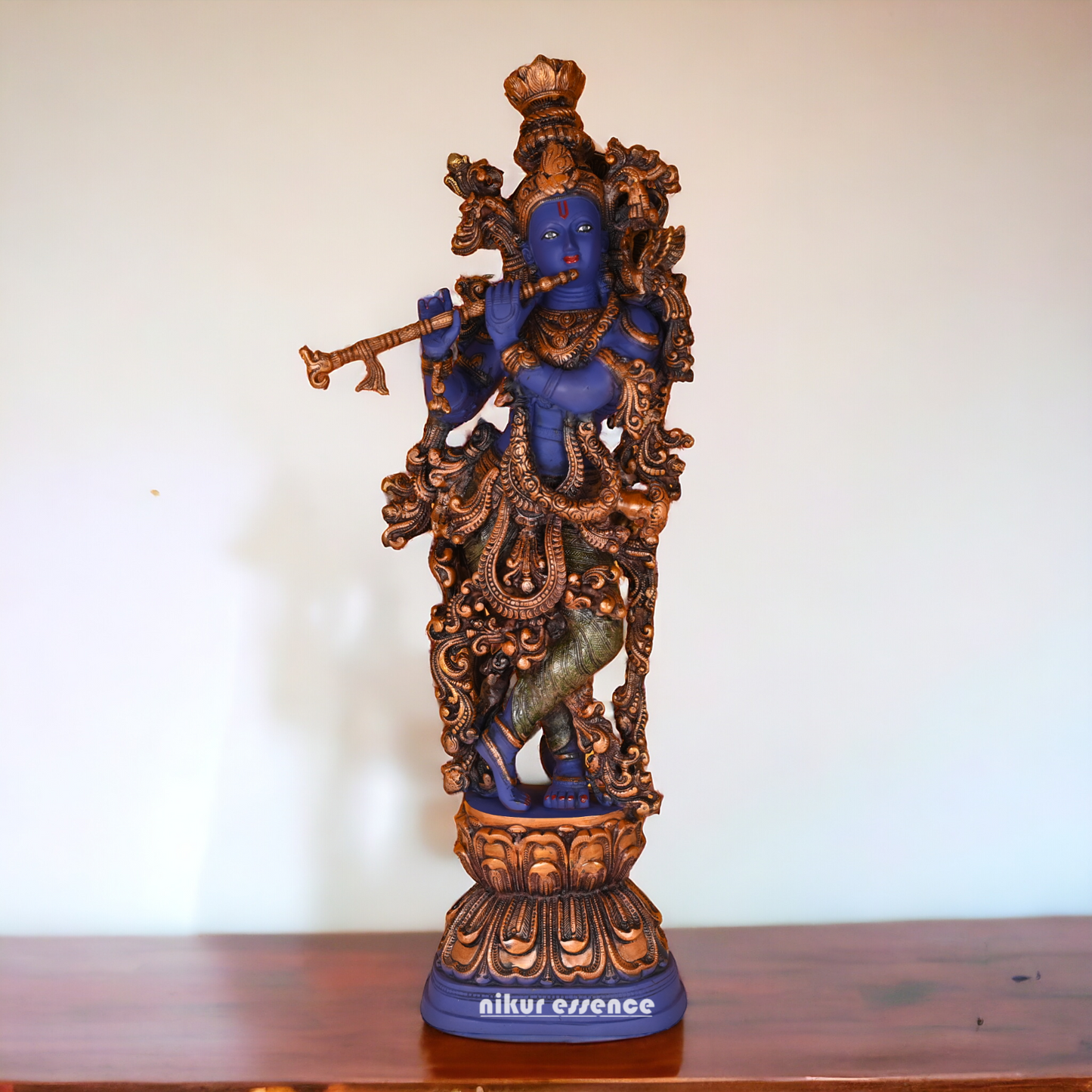 Big Krishna Standing with Playing Flute idol - 30 inches Nikuressence