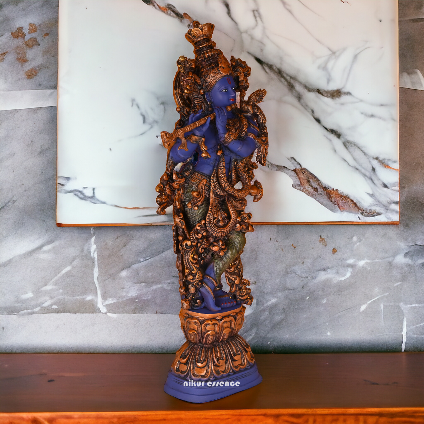 Big Krishna Standing with Playing Flute idol - 30 inches Nikuressence