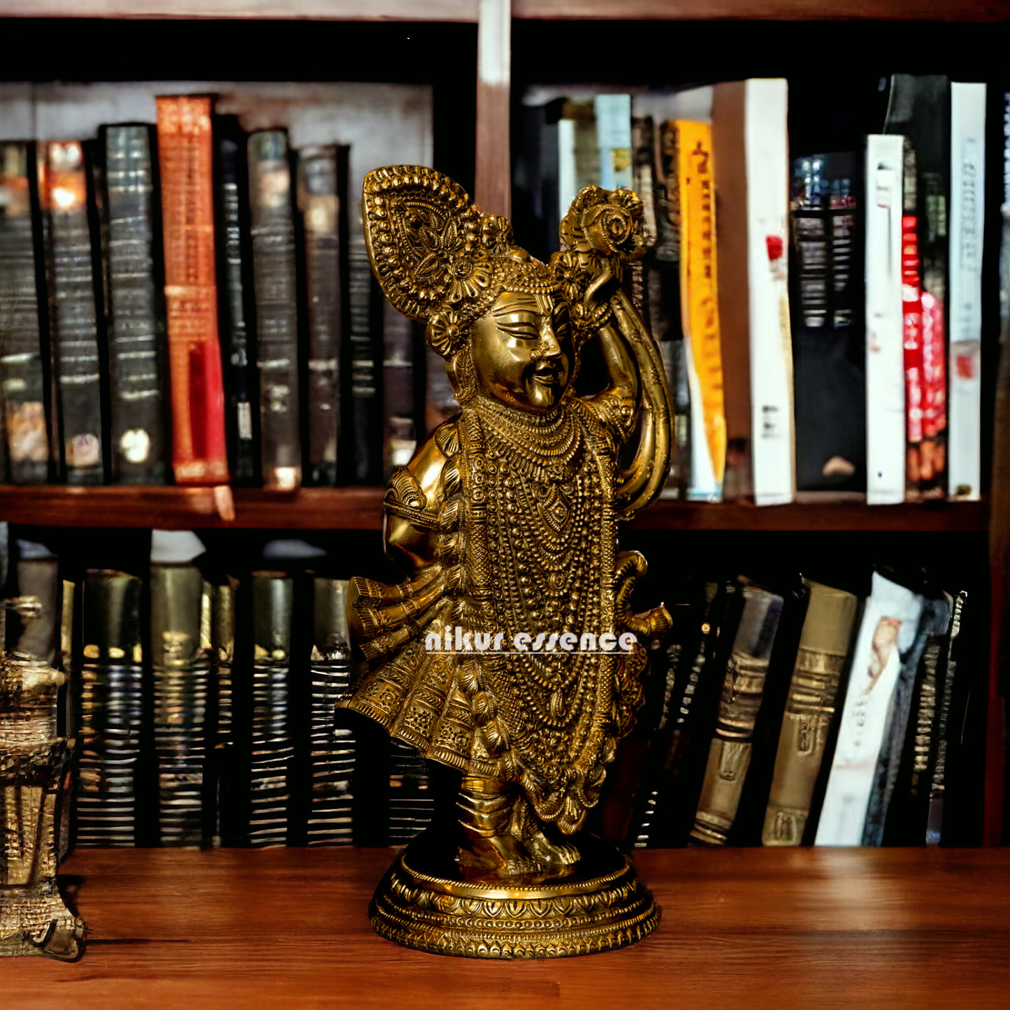 Lord Shrinath ji Brass statue - 11 inches Nikuressence