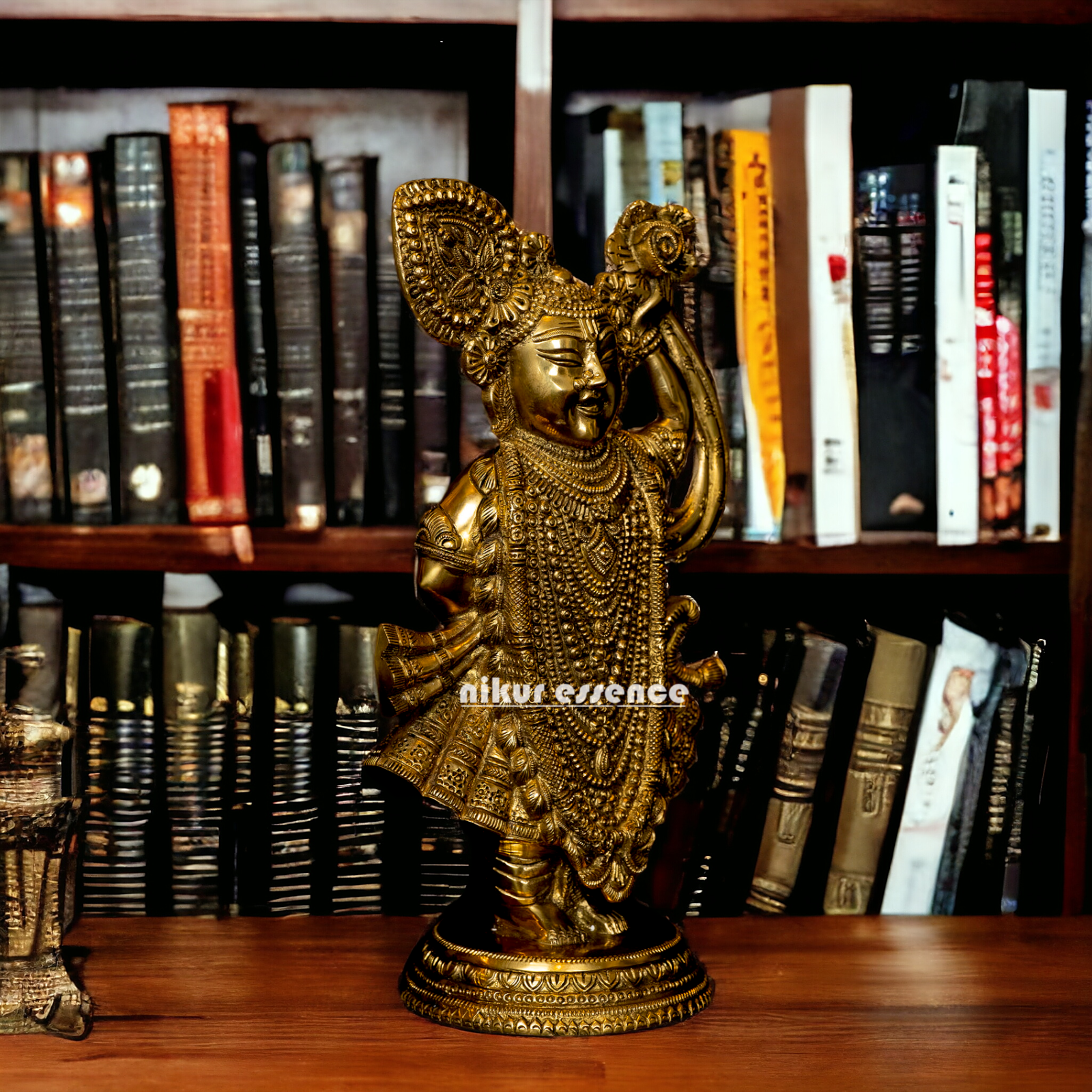 Lord Shrinath ji Brass statue - 11 inches Nikuressence