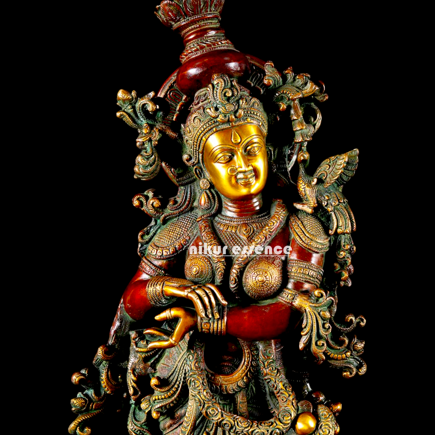 Brass Radha Radhika Standing idol - 30 inches Nikuressence
