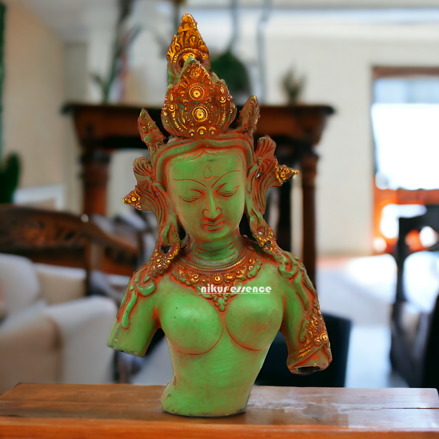 Goddess Tara Brass Idol - 13 inches Nikuressence