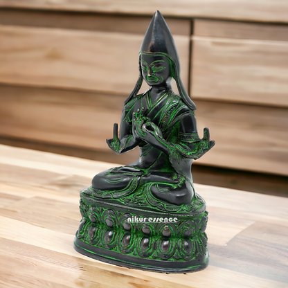 Brass Tsongkhapa idol- 10 inches Nikuressence