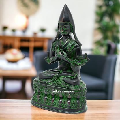 Brass Tsongkhapa idol- 10 inches Nikuressence