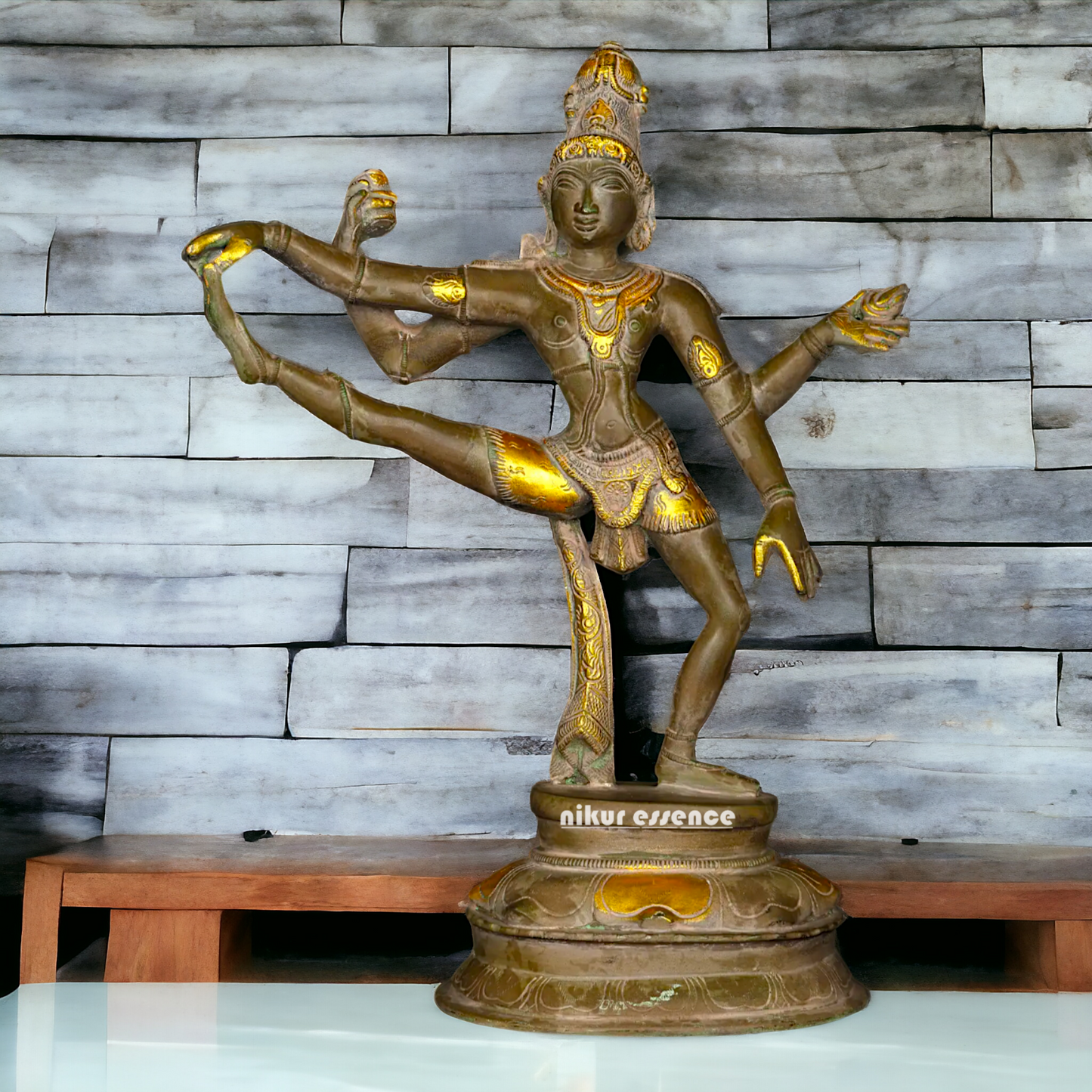 Brass Shiva Dance idol - 14 inches Nikuressence