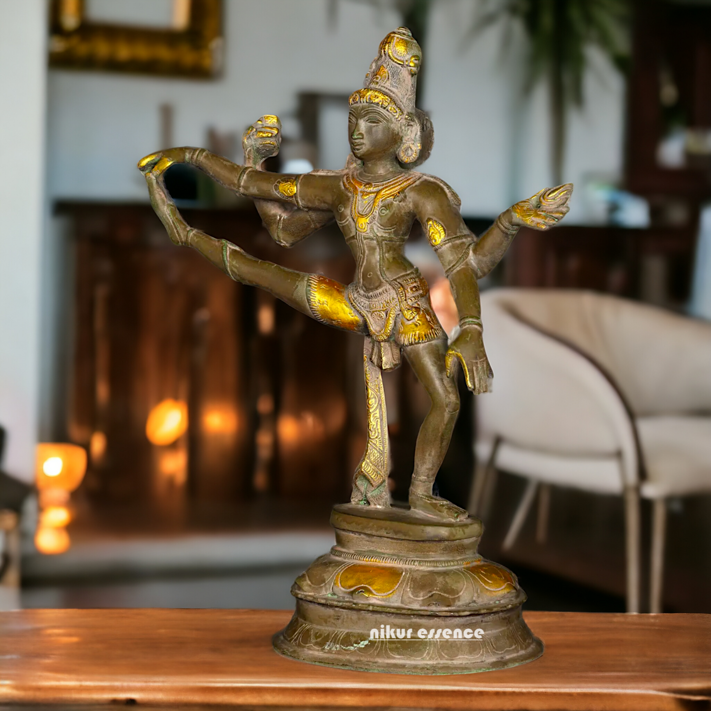 Brass Shiva Dance idol - 14 inches Nikuressence