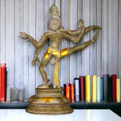 Brass Shiva Dance idol - 14 inches Nikuressence