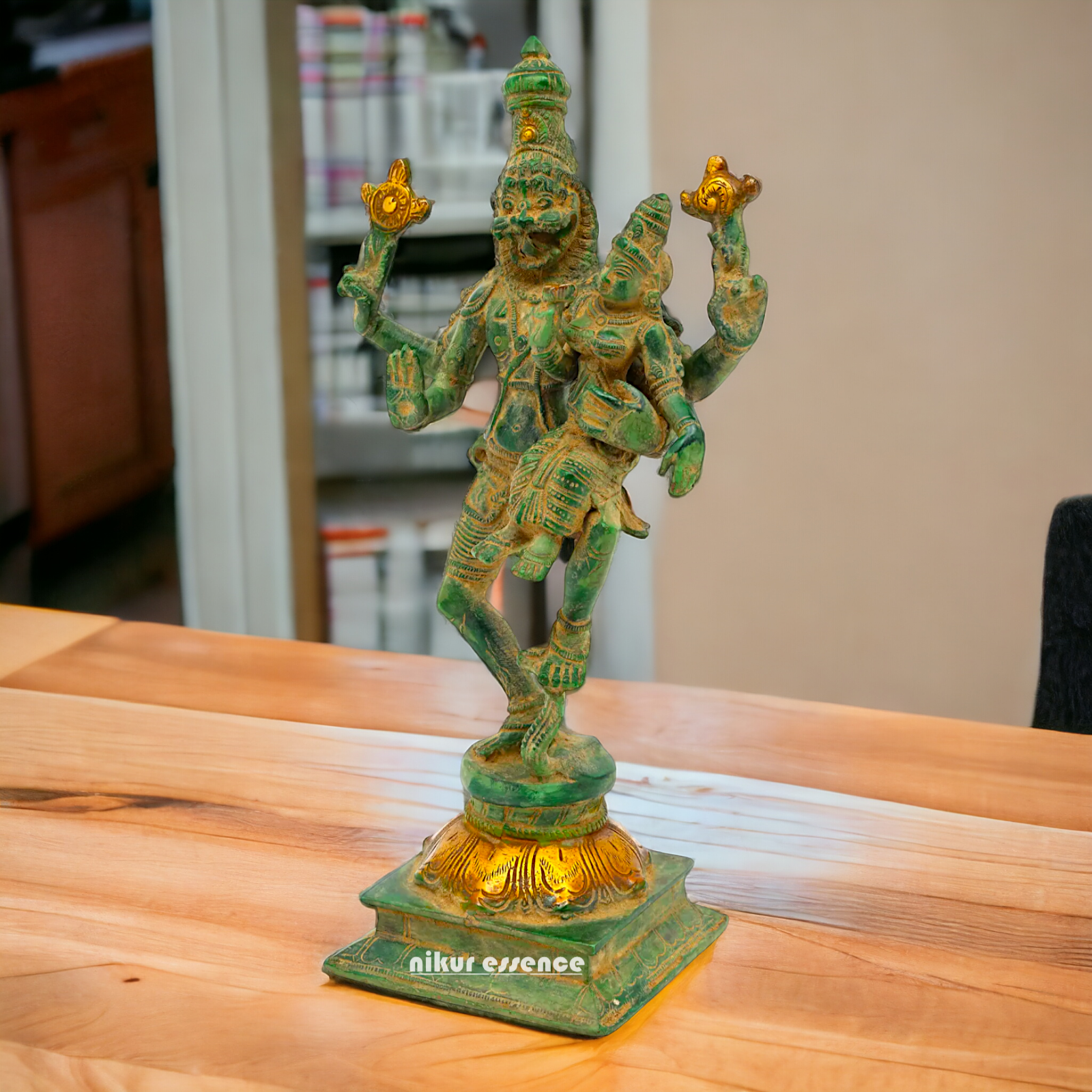 Buy Narasimha with Lakshmi Brass idol - 12 inches Nikuressence