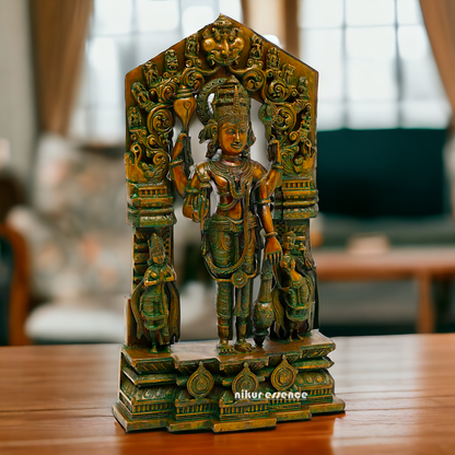 Lord Vishnu standing Brass Idol - 28 inches Nikuressence