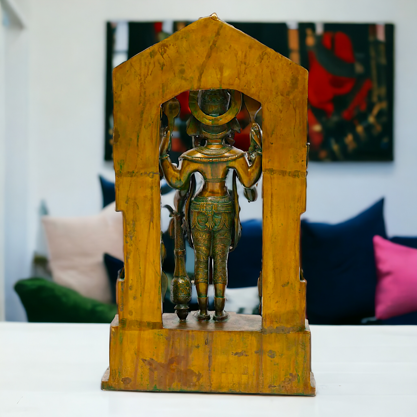 Lord Vishnu standing Brass Idol - 28 inches Nikuressence