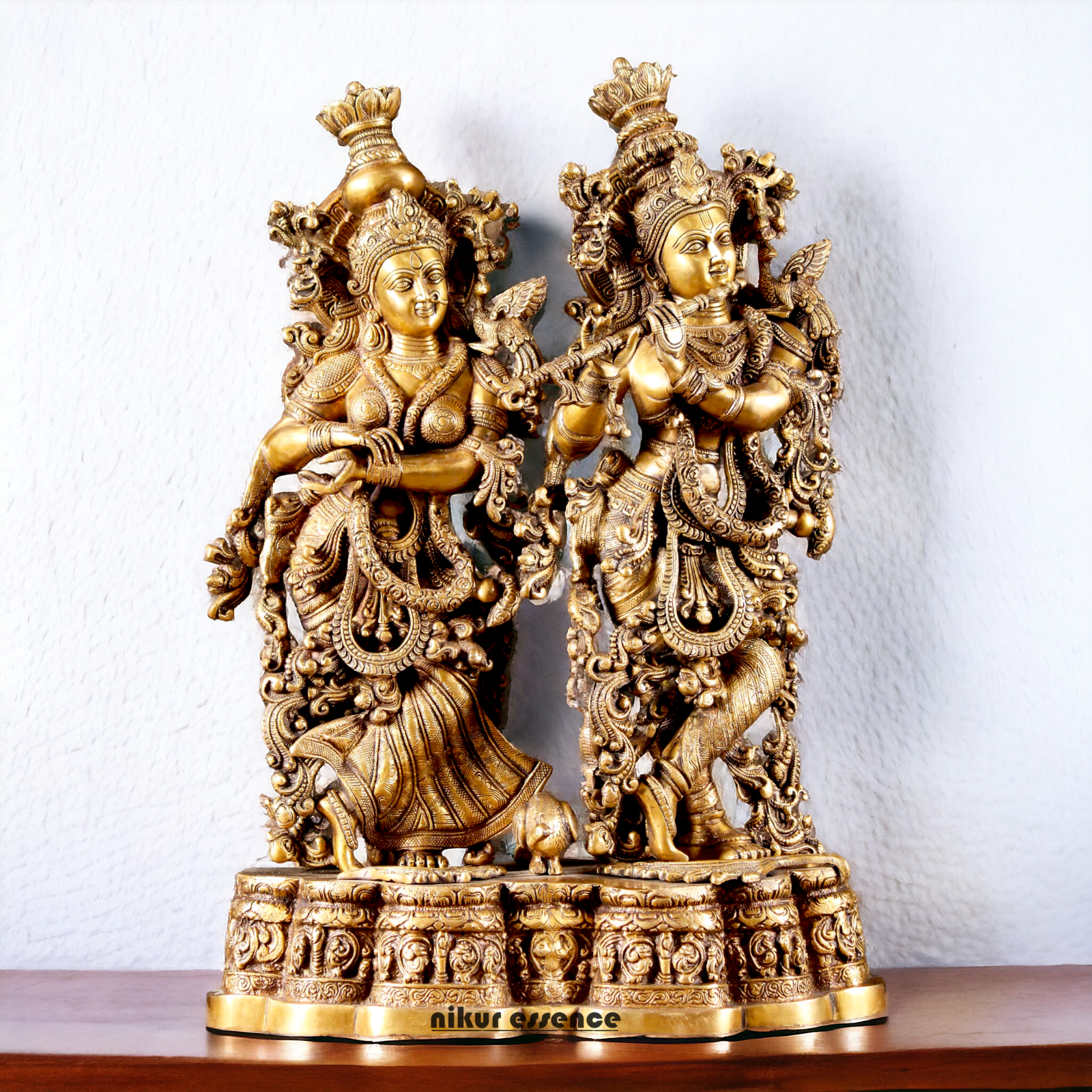 Large Radha Krishna Bhagwan Brass statue - 29 inches Nikuressence