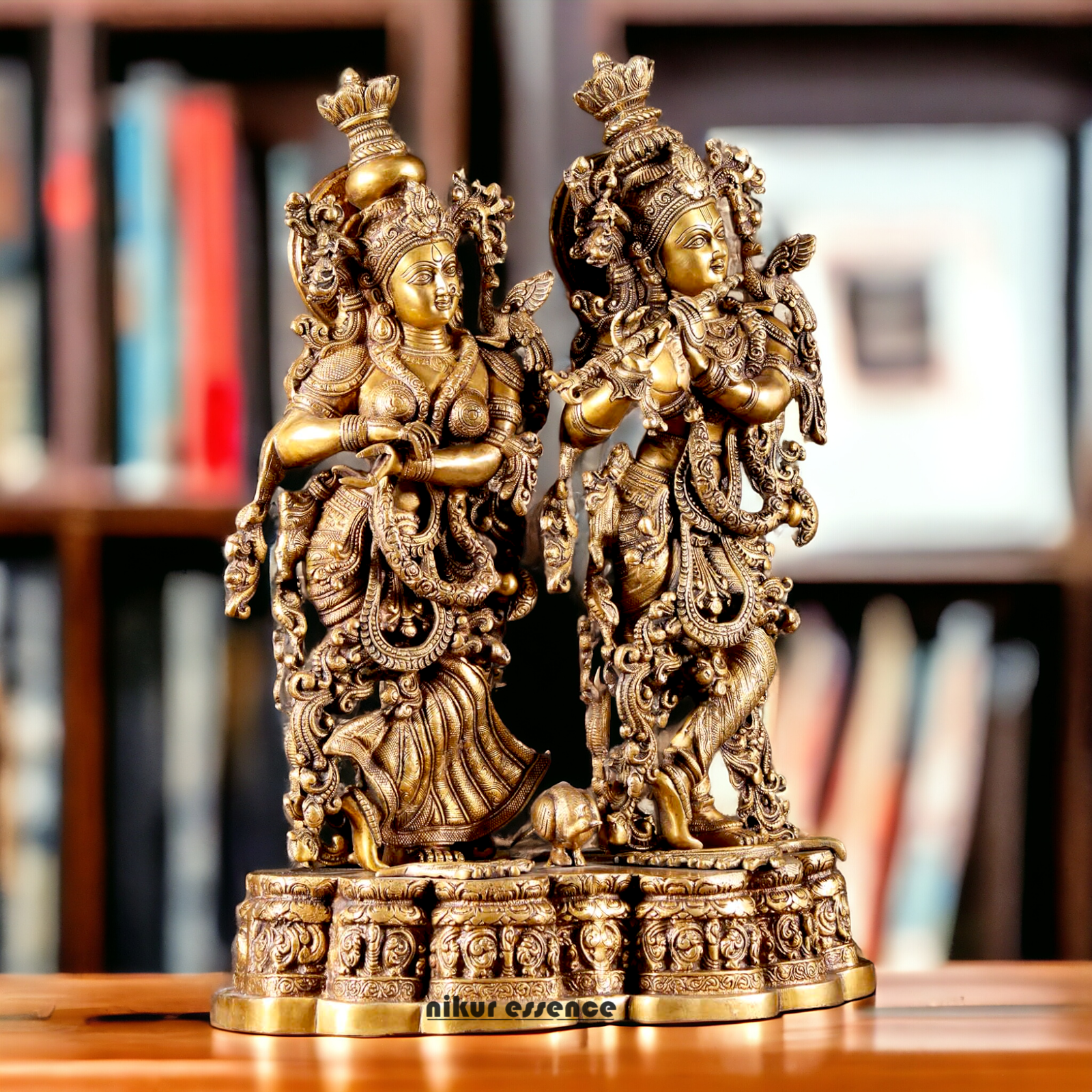 Large Radha Krishna Bhagwan Brass statue - 29 inches Nikuressence