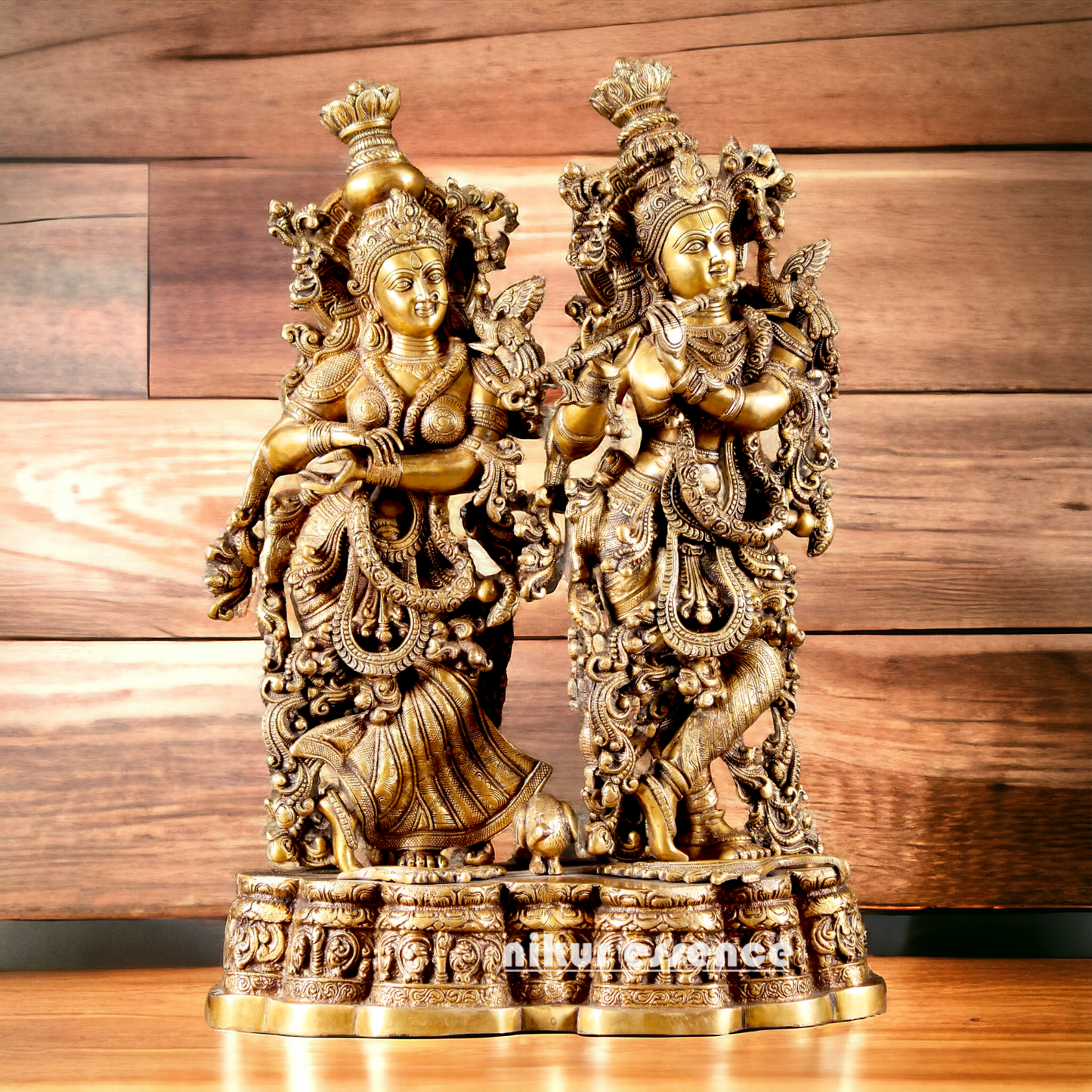 Large Radha Krishna Bhagwan Brass statue - 29 inches Nikuressence