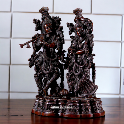 Big Radha Krishna Standing Brass statue - 27 inches Nikuressence