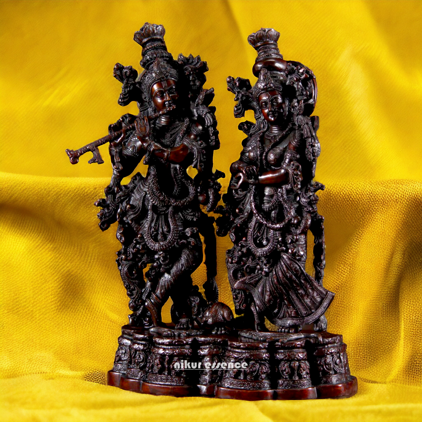 Big Radha Krishna Standing Brass statue - 27 inches Nikuressence