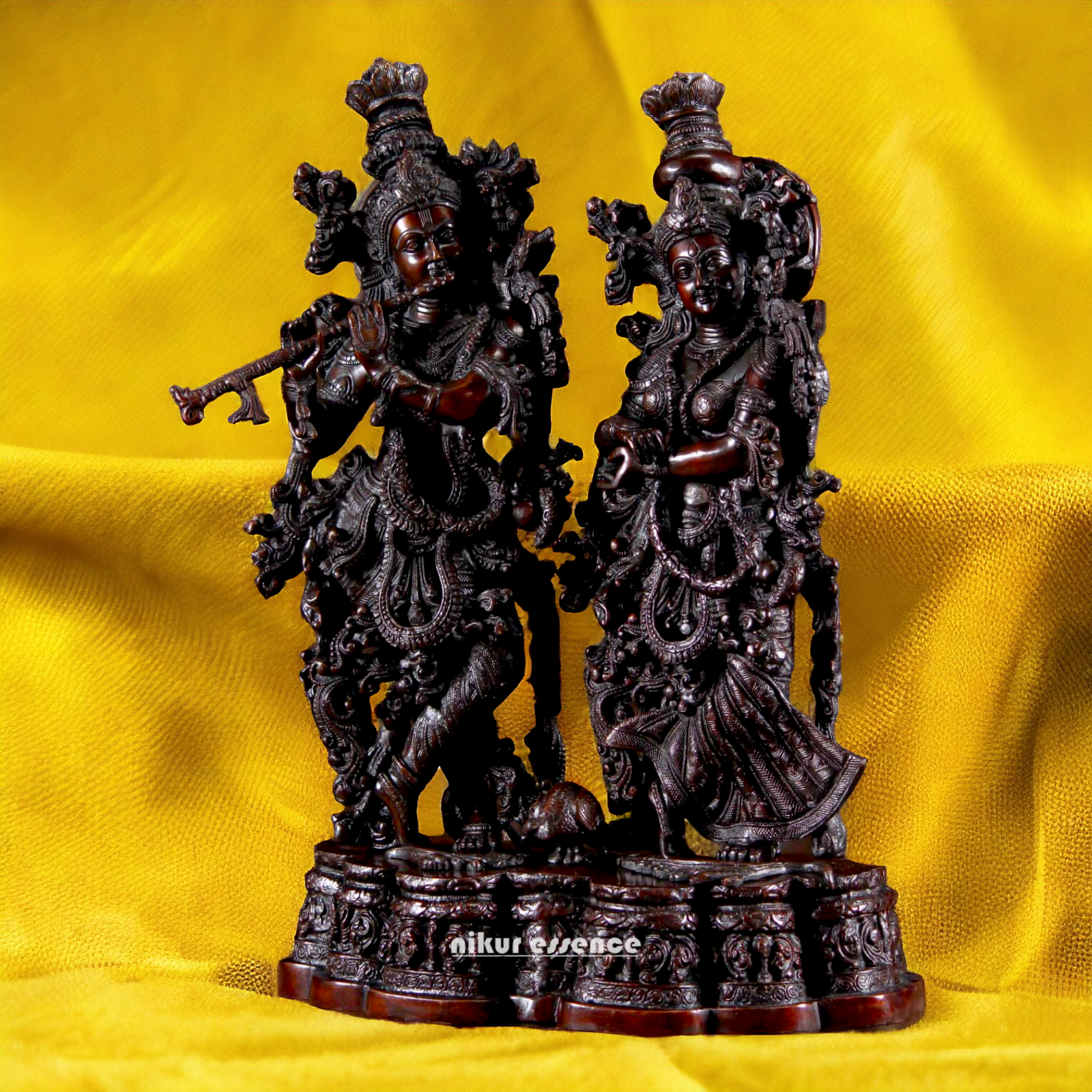 Big Radha Krishna Standing Brass statue - 27 inches Nikuressence