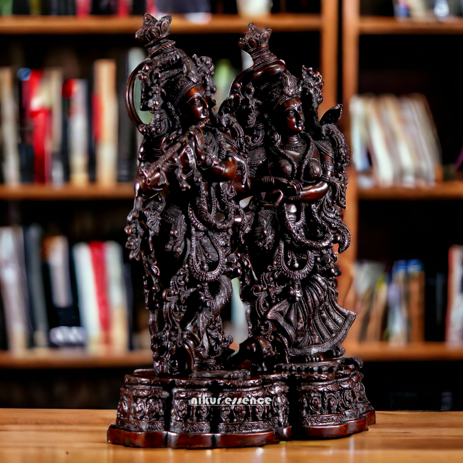 Big Radha Krishna Standing Brass statue - 27 inches Nikuressence