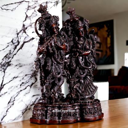 Big Radha Krishna Standing Brass statue - 27 inches Nikuressence