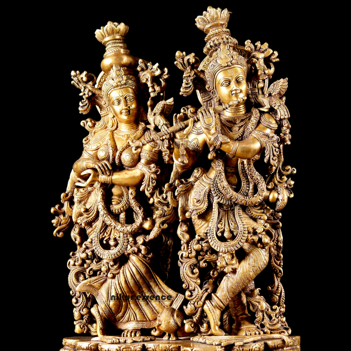 Large Radha Krishna Bhagwan Brass statue - 29 inches Nikuressence