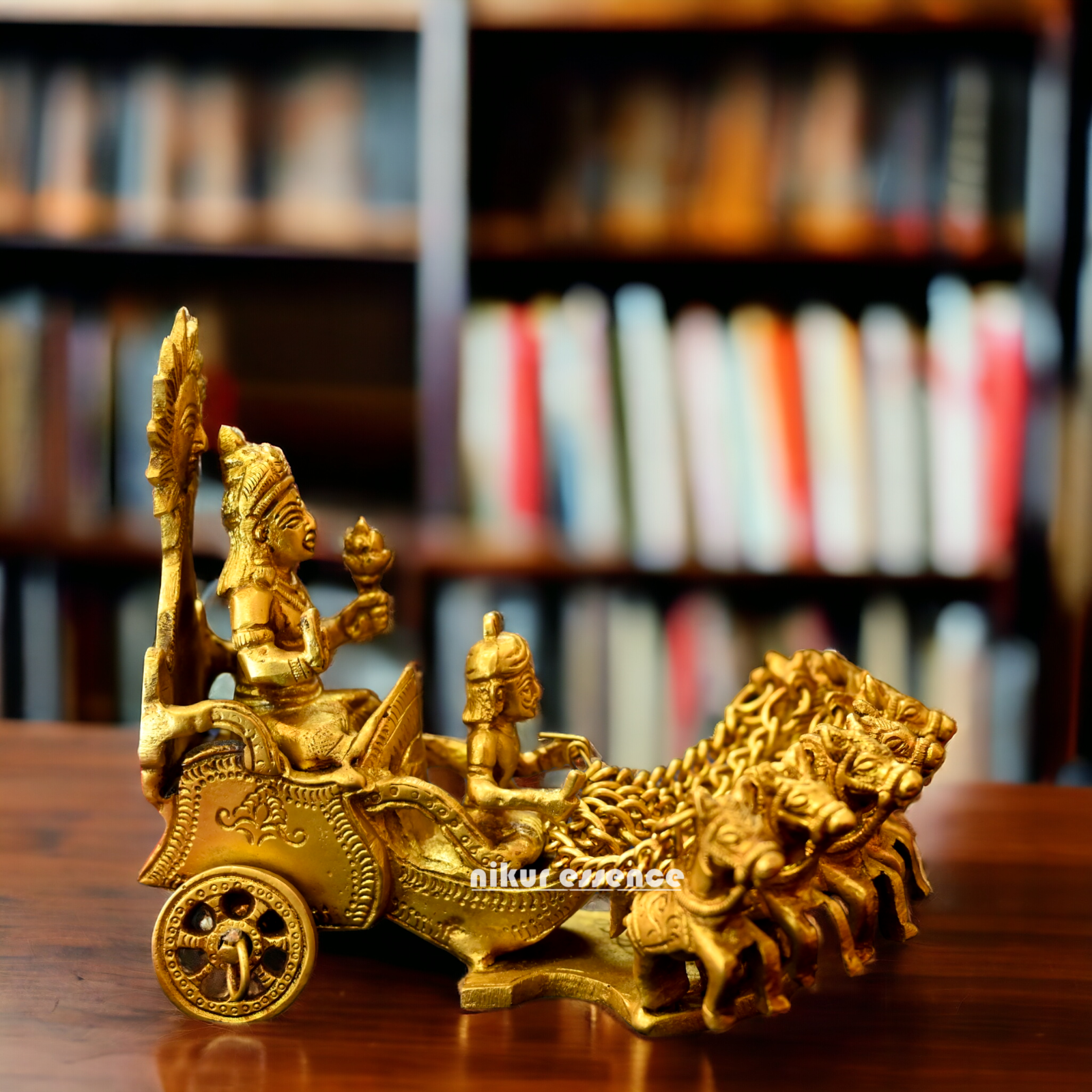 Antique Brass Surya Rath - 16 cm Nikuressence