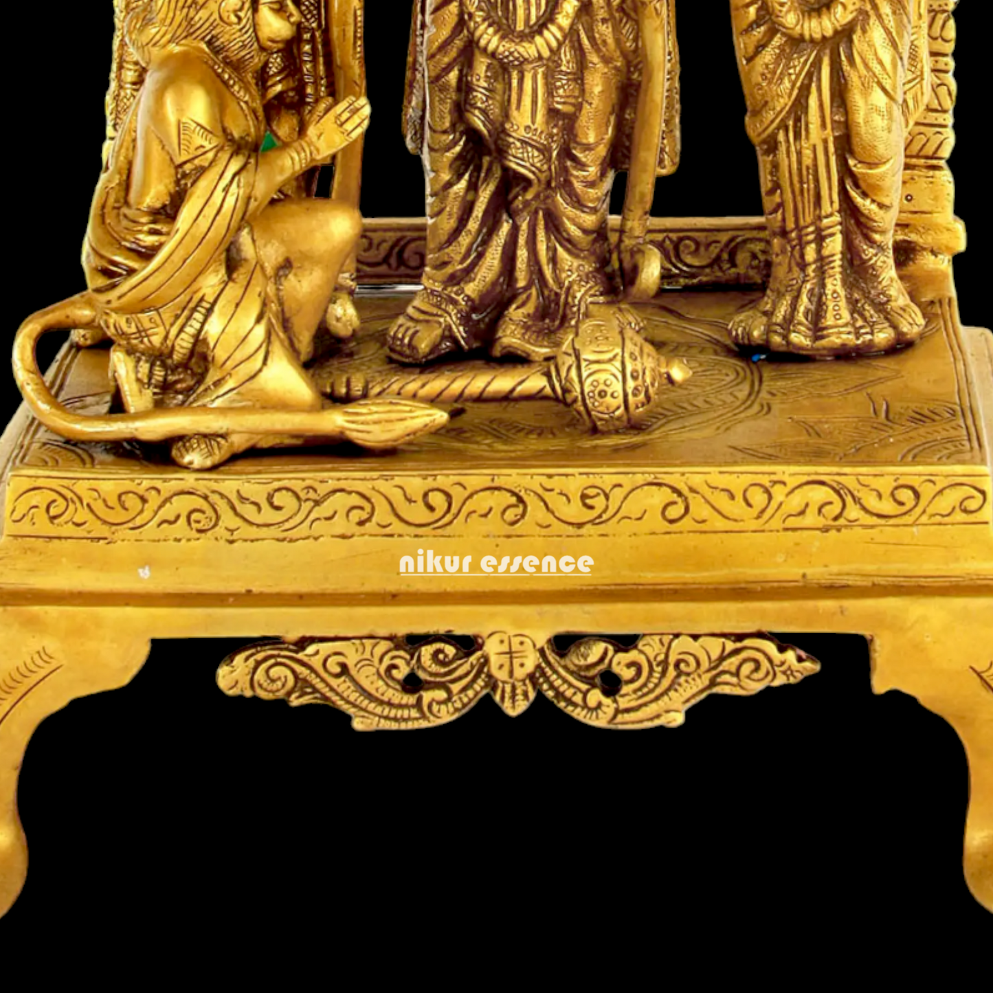 Large Ram Parivar Darbar Pure Brass idol - 13.75 Inches Nikuressence