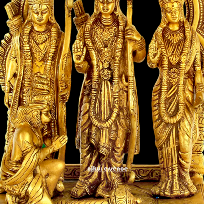 Large Ram Parivar Darbar Pure Brass idol - 13.75 Inches Nikuressence