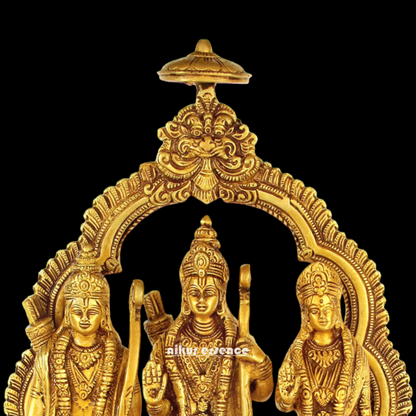 Large Ram Parivar Darbar Pure Brass idol - 13.75 Inches Nikuressence