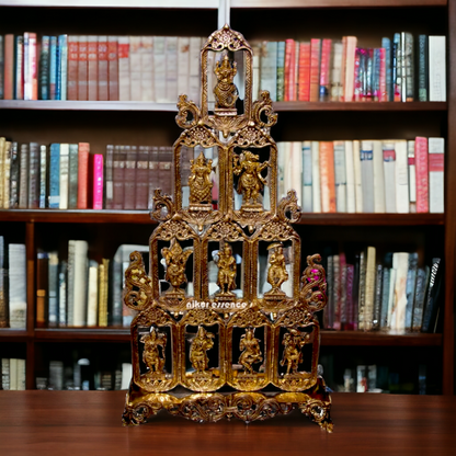 Brass Dashavatar of Vishnu Hanging Wall idol - 27 Inches Nikuressence