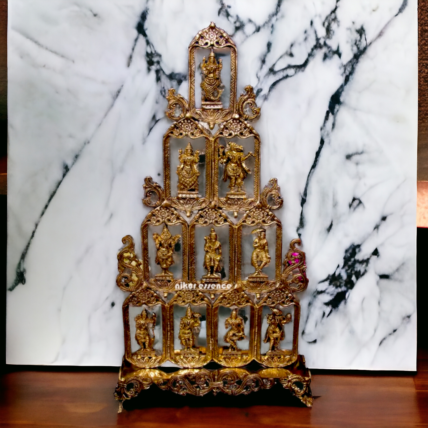 Brass Dashavatar of Vishnu Hanging Wall idol - 27 Inches Nikuressence