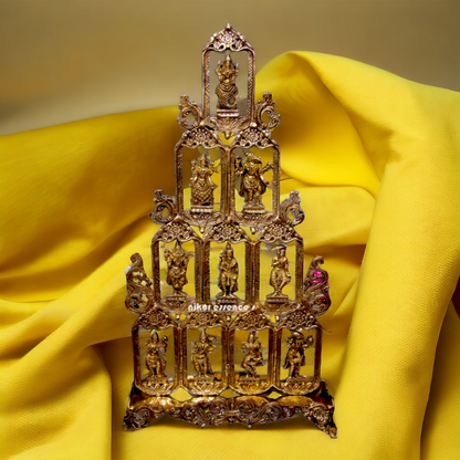 Brass Dashavatar of Vishnu Hanging Wall idol - 27 Inches Nikuressence