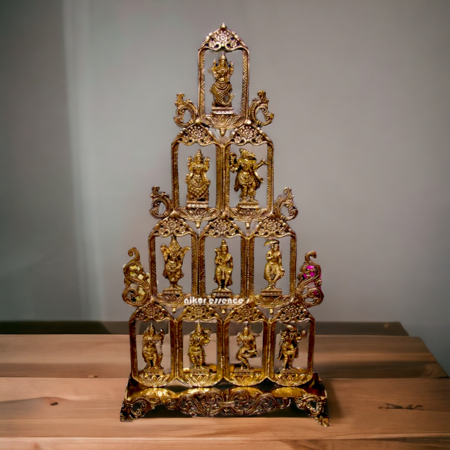 Brass Dashavatar of Vishnu Hanging Wall idol - 27 Inches Nikuressence