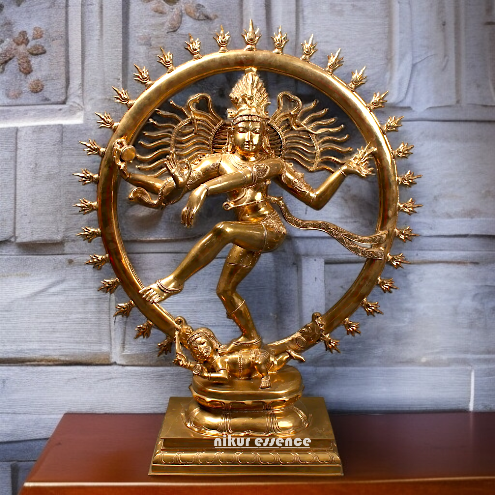 Big Nataraja Shiva Dancing Panchaloha idol - 36 inches Nikuressence