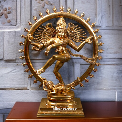 Big Nataraja Shiva Dancing Panchaloha idol - 36 inches Nikuressence