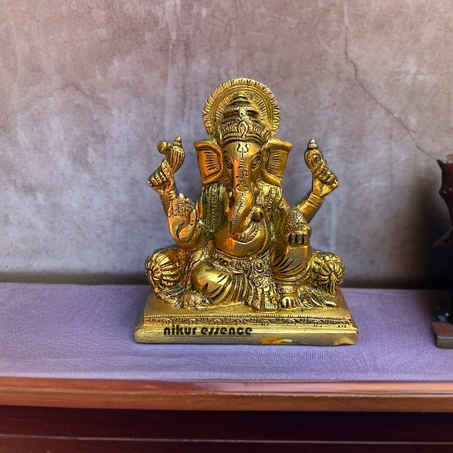 Shop Ganesha Ganpati blessing Solid brass statue - 5 inches Nikuressence