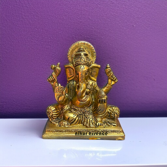 Shop Ganesha Ganpati blessing Solid brass statue - 5 inches Nikuressence