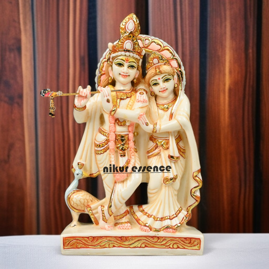 Buy Cultured Marble Radha Krishna Statue online -Marble Radha Krishna Nikuressence