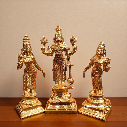 Panchaloha/Bronze Vishnu Varadaraja Perumal Standing with Blessing idol - 6 Inches Nikuressence