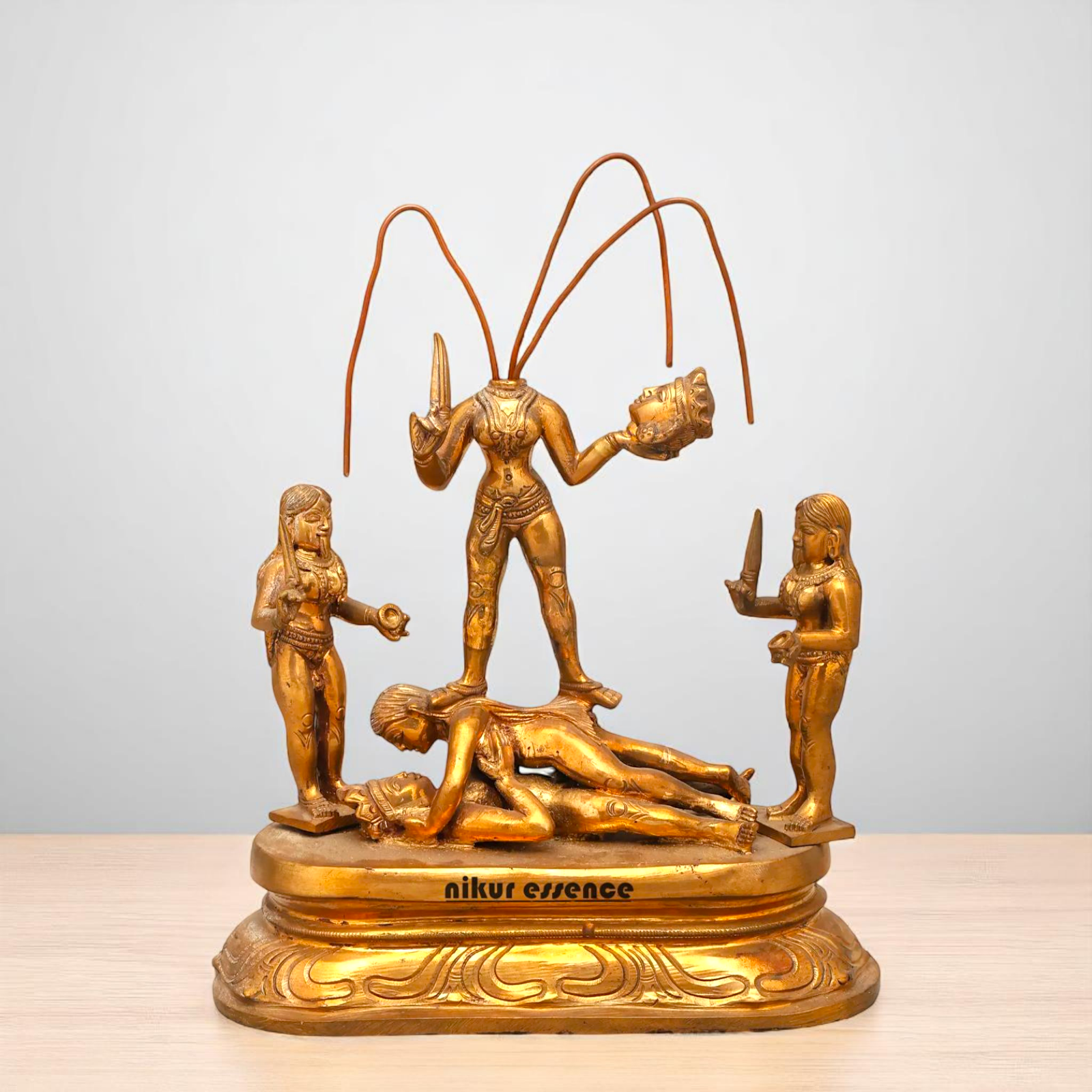 Chinnamasta Devi tantrik Bronze/Panchaloha idol - 8 Inches Nikuressence