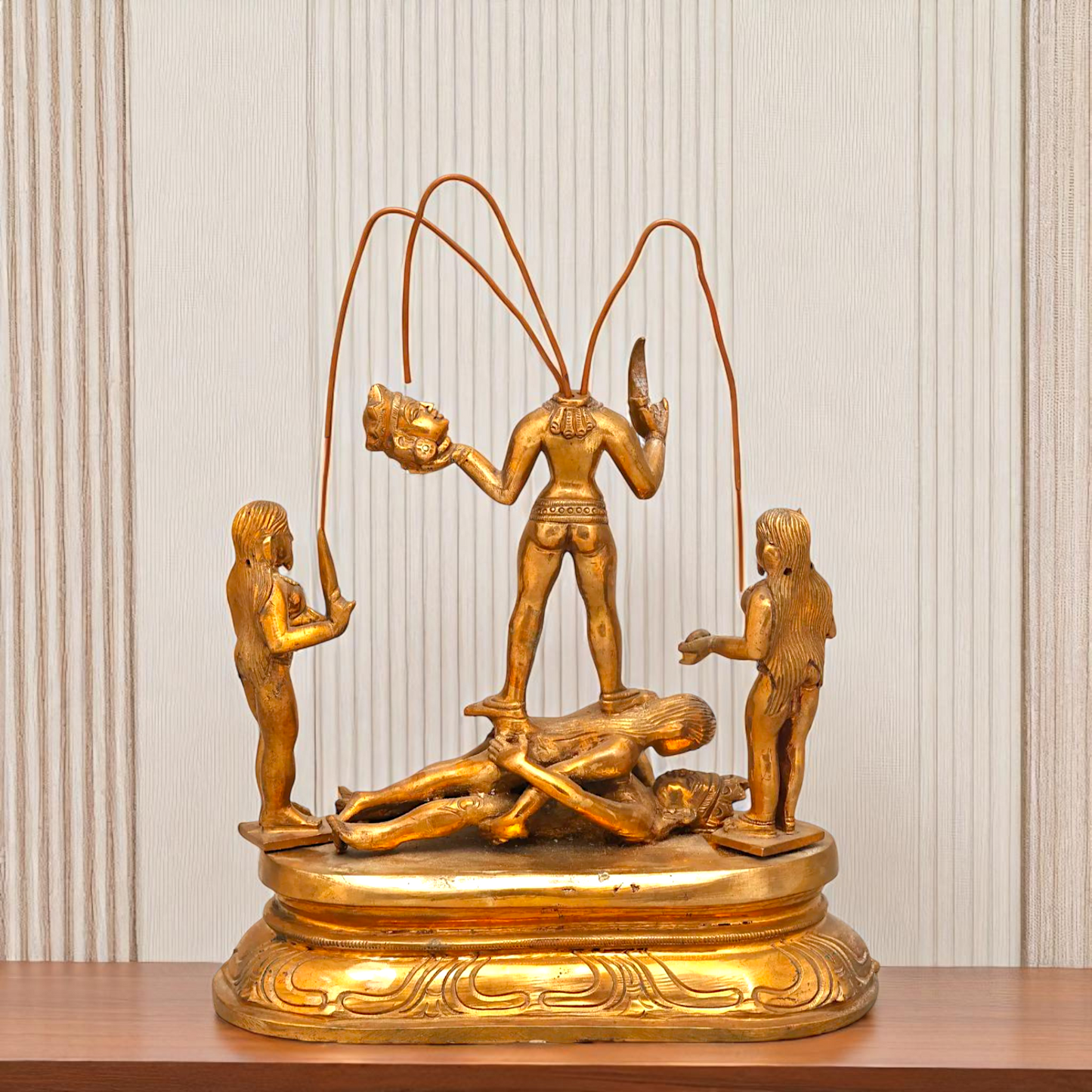 Chinnamasta Devi tantrik Bronze/Panchaloha idol - 8 Inches Nikuressence