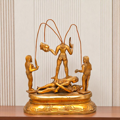 Chinnamasta Devi tantrik Bronze/Panchaloha idol - 8 Inches Nikuressence