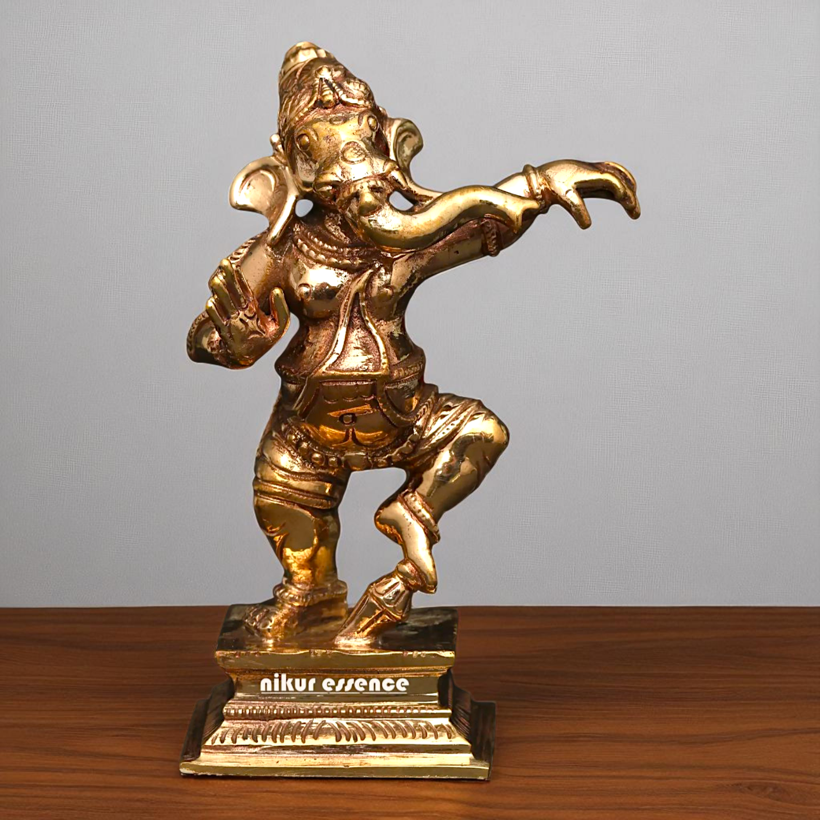 Lord Vinayaka Ganesha Dancing Bronze/Panchaloha idol - 3 Inches Nikuressence
