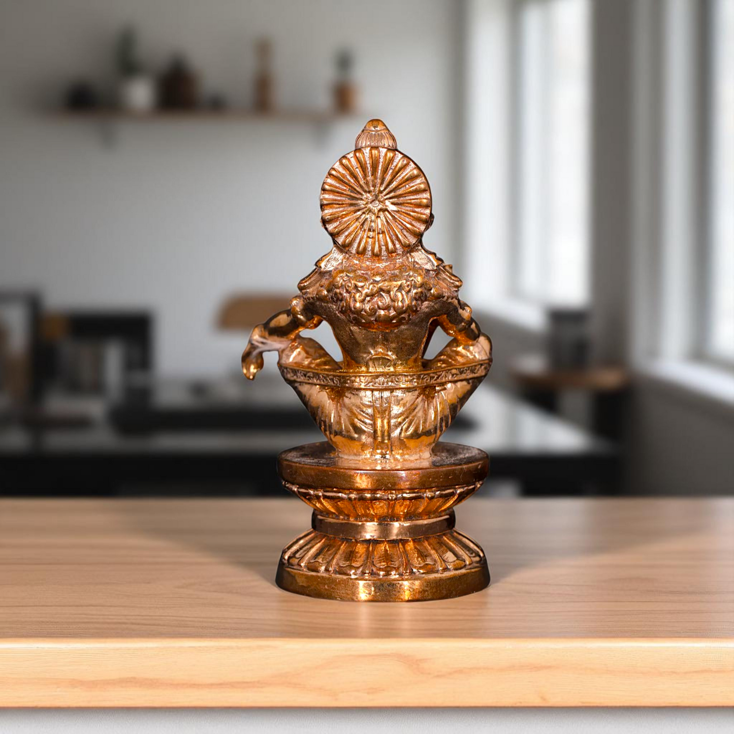 Lord Ayyappan Murugan swamy seated with Blessing Bronze/Panchaloha statue - 3 Inches Nikuressence