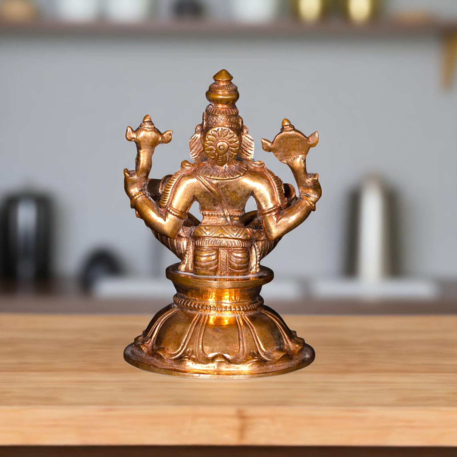 Lord Vishnu's Narasimha Seated on yoga mudra Panchaloha idol - 3 Inches Nikuressence