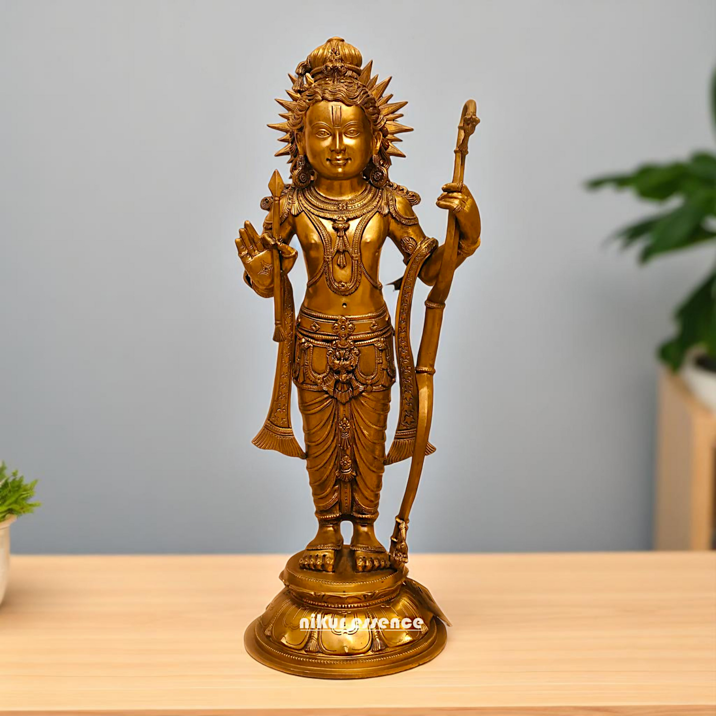 Lord Ram Lalla Bhagwan standing with Bow and Arrow statue - 27 Inches Nikuressence