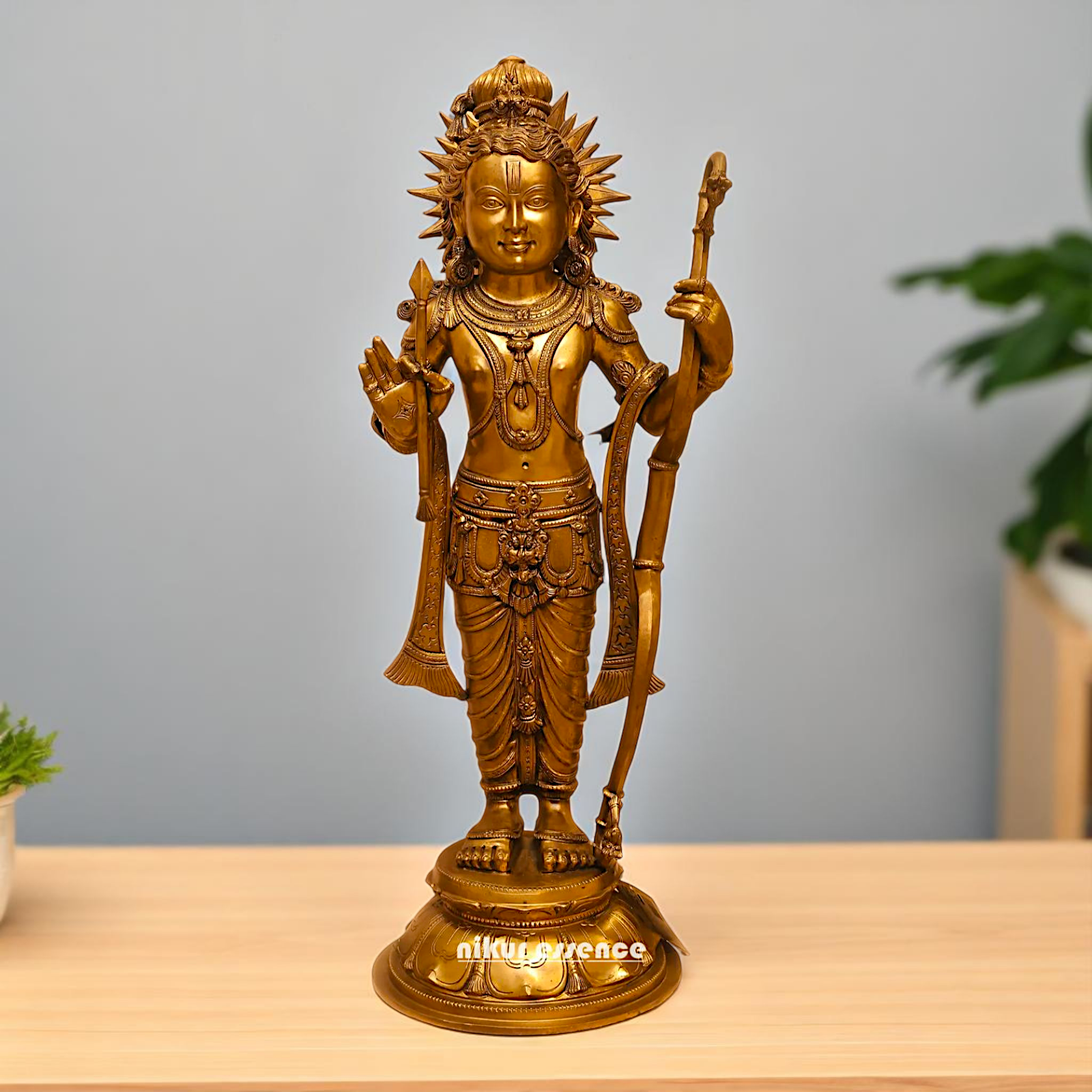 Lord Ram Lalla Bhagwan standing with Bow and Arrow statue - 27 Inches Nikuressence