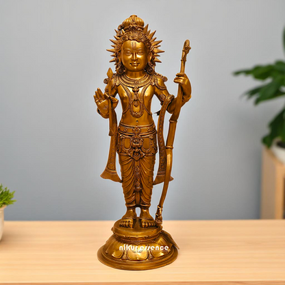Lord Ram Lalla Bhagwan standing with Bow and Arrow statue - 27 Inches Nikuressence