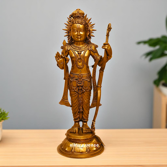 Lord Ram Lalla Bhagwan standing with Bow and Arrow statue - 27 Inches Nikuressence