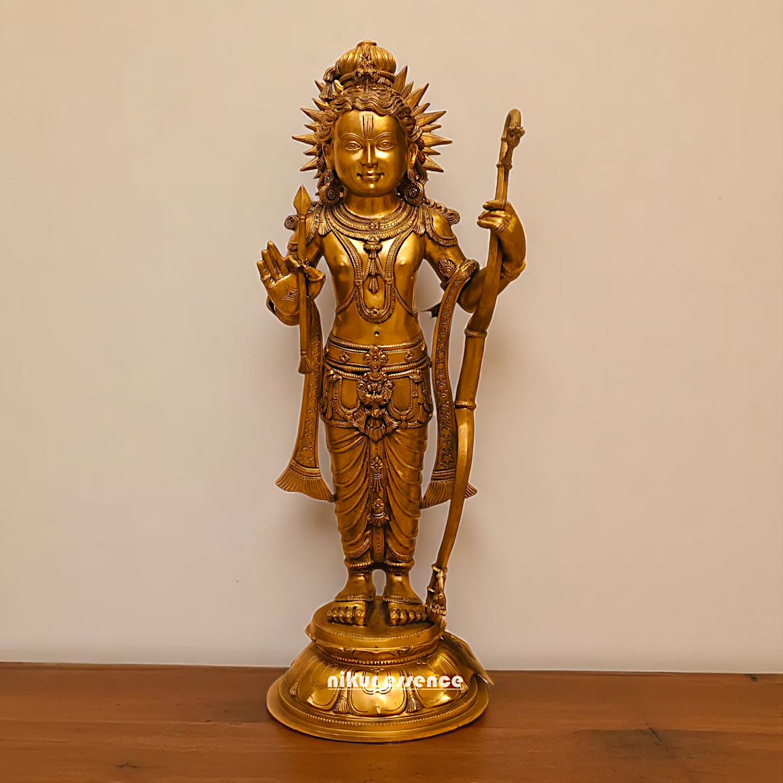Lord Ram Lalla Bhagwan standing with Bow and Arrow statue - 27 Inches Nikuressence